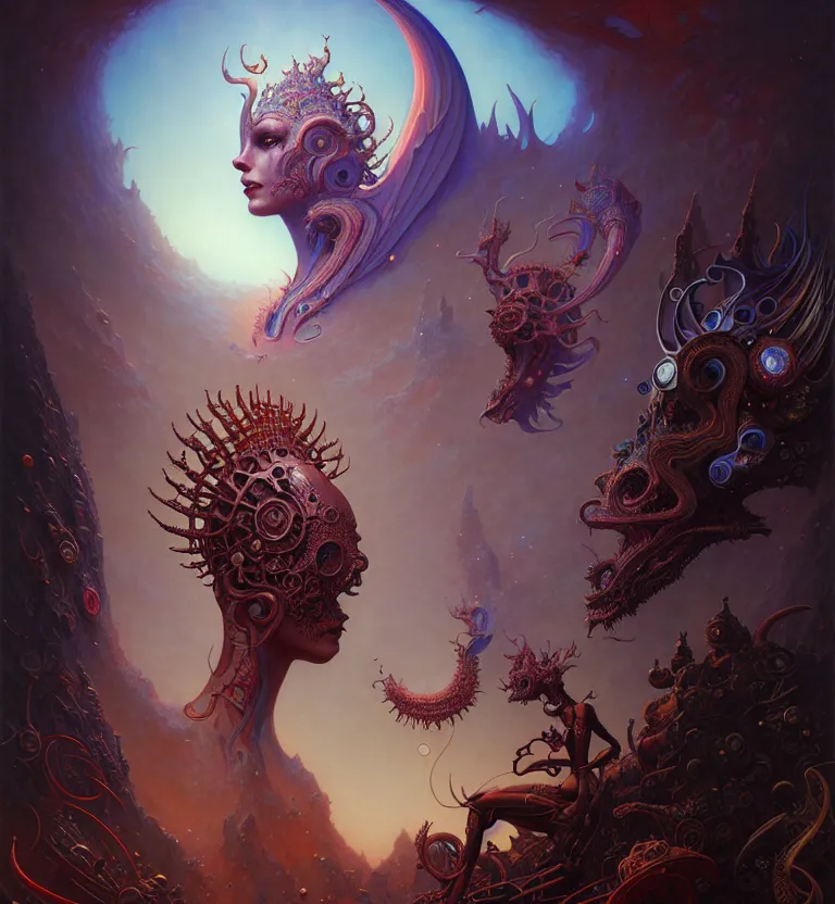 Image similar to dmt art, fantasy character portrait, ultra realistic, wide angle, intricate details, dmt artifacts, highly detailed by peter mohrbacher, android jones, wayne barlowe, boris vallejo, hajime sorayama aaron horkey, gaston bussiere, craig mullins