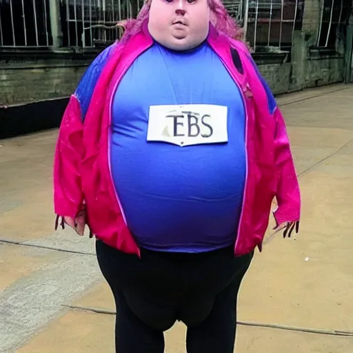 Prompt: very fat, obese, Billy Eilish