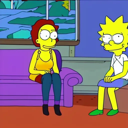 Prompt: Rick & Morty starring in the simpsons couch-gag