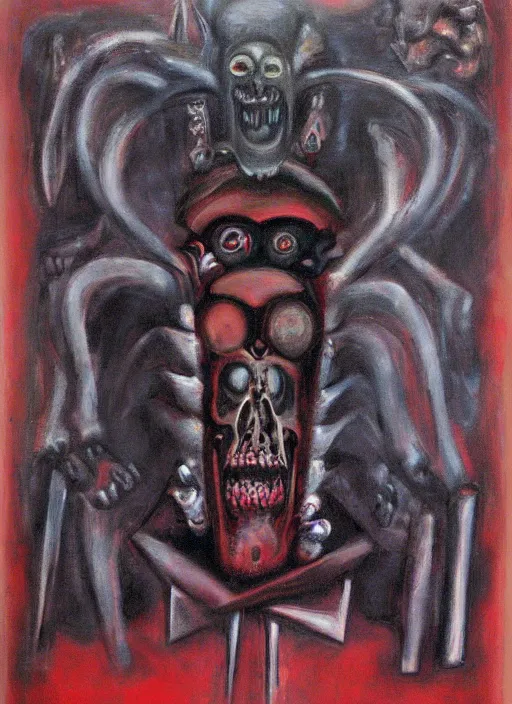 Image similar to biomechanical talisman of evil stygian rituals, god of darkness by maggi mcdonald, mark rothko, sabina klein