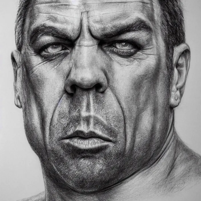 Image similar to portrait of till Lindemann. Detailed pencil drawing. trending on artstation, very coherent symmetrical artwork. He cosplays thanos. cinematic, hyper realism, high detail, iridescent accents