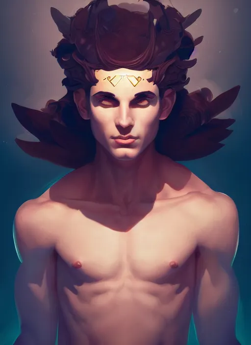 Prompt: the god hermes, portrait, sharp focus, digital art, concept art, detailed, post processed, dynamic lighting, trending on artstation, by emylie boivin and rossdraws