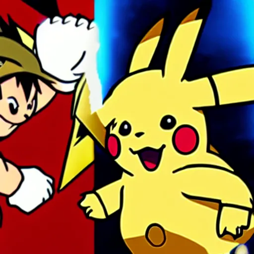 Image similar to newgrounds animation terribly drawn pikachu vs goku from early 2 0 0 0 s