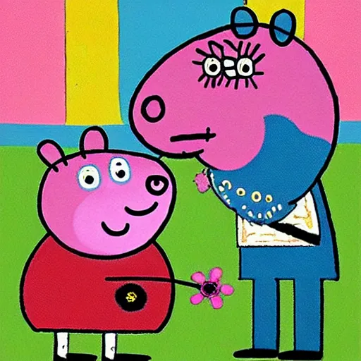 Prompt: Peppa Pig by Salvador Dali