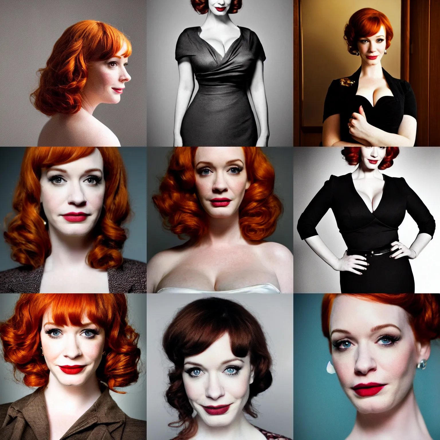 A Portrait Medium Shot Of Christina Hendricks Joan Stable Diffusion 