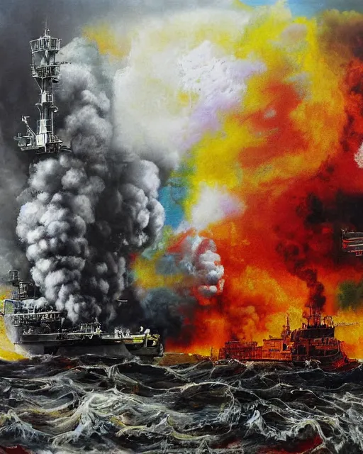 Image similar to strong political beautiful art painting conveying to europe and germany to stop worrying about the gas supplies and support ukraine in the war against the russia's aggression, high production value, intricate details, high resolution, hyperrealistic, hdr, high definition, award winning artwork, masterpiece, ultra realistic, highly detailed, hd, gerhard richter