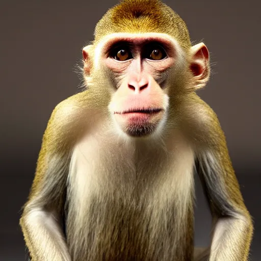 Image similar to a badly taxidermied monkey,