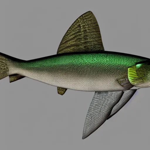 Prompt: 3 d model of a pike spinner,