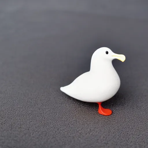 Prompt: seagull made of clay, close up, boke, 4 k