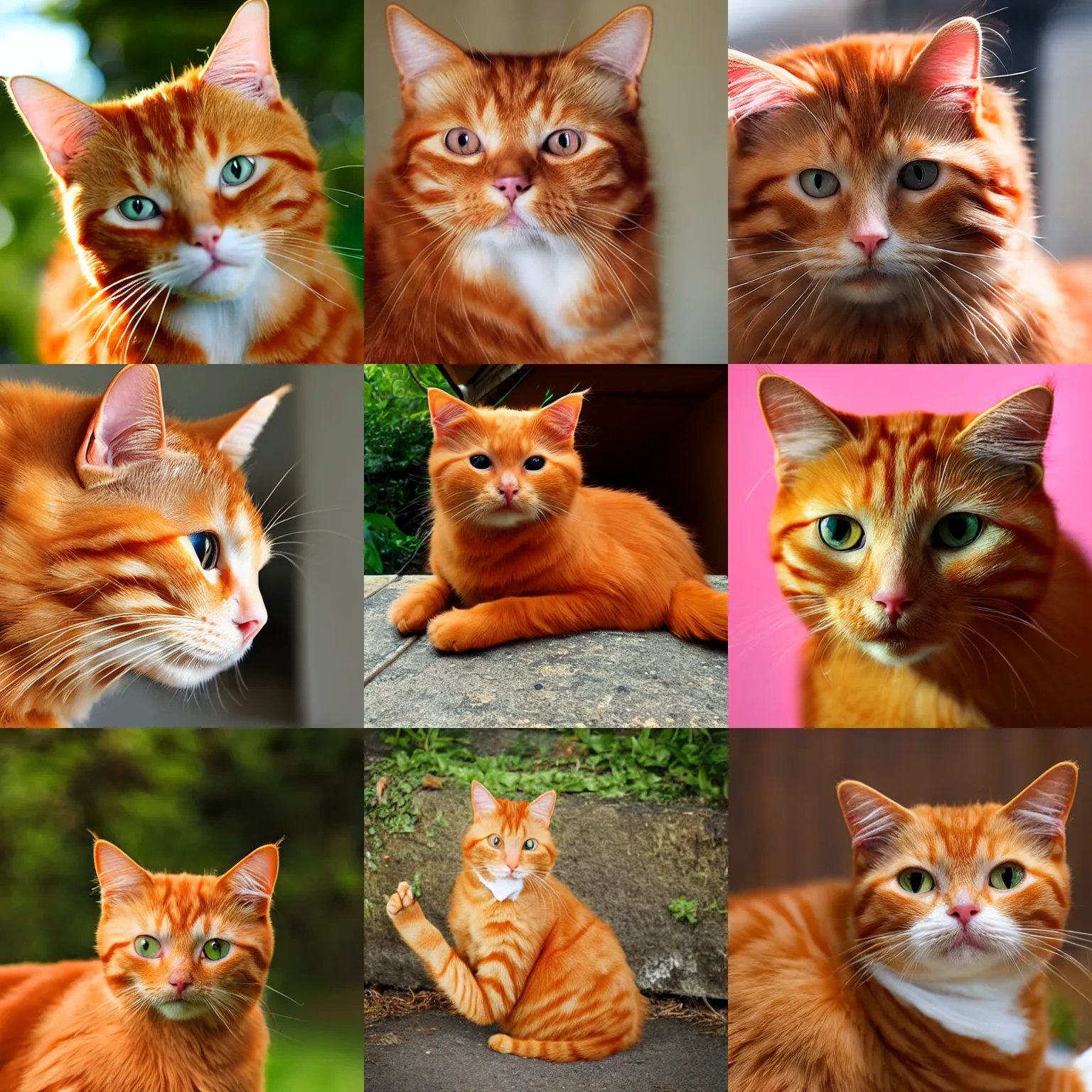 Prompt: A beautiful ginger cat