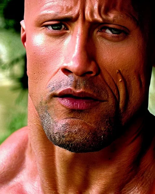 Image similar to film still close up shot of dwayne johnson as maximus from the movie gladiator. photographic, photography