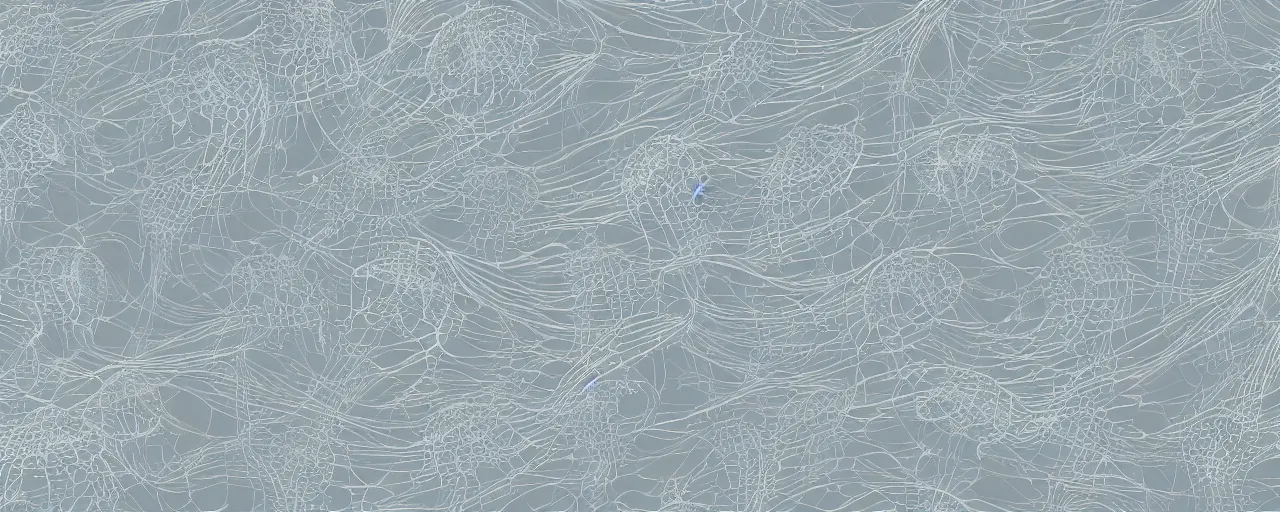 Prompt: an organic biomemetic wallpaper based on jellyfish