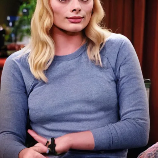 Prompt: margot robbie as a character in big bang theory