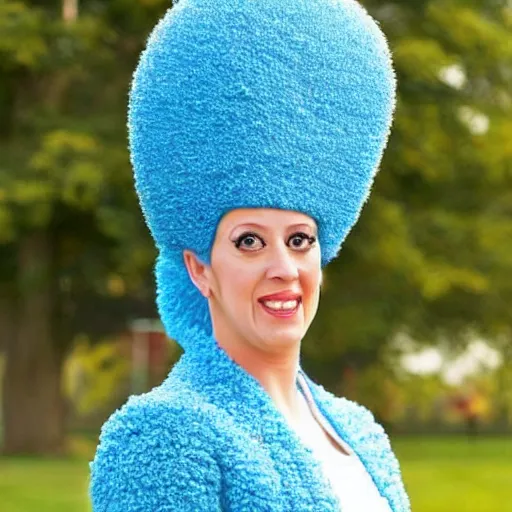 Prompt: Marge Simpson as a real person