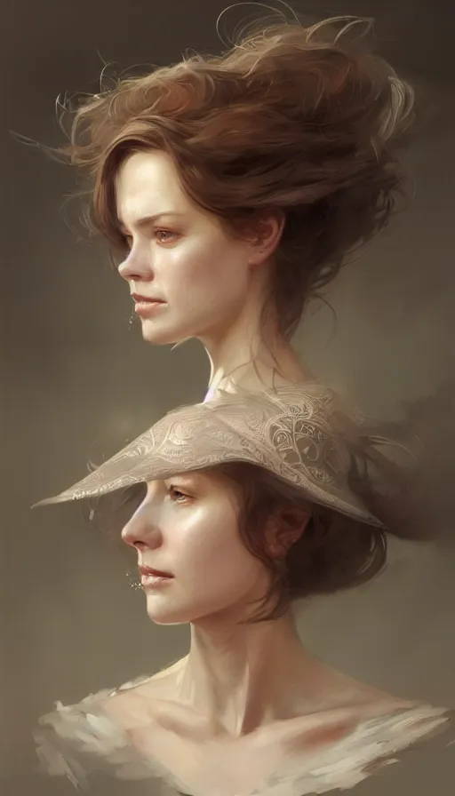 Prompt: portrait of an englishwoman with a dreamy facial expression, intricate, elegant, highly detailed, digital painting, art station, concept art, smooth, sharp focus, illustration, art by artgerm and greg rutkowski and