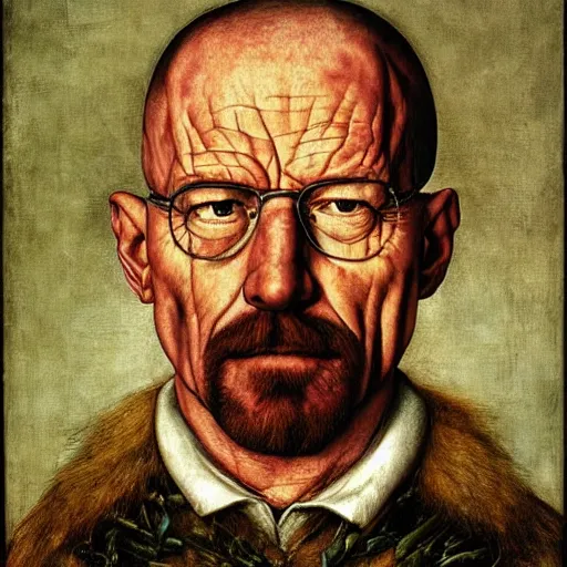 Prompt: giuseppe arcimboldo walter white