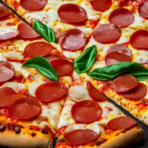 Prompt: a extreme close up of new york style pizza, photo realistic, cinematic lighting, commercial photography