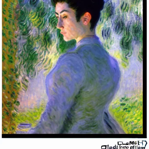 Prompt: Claude Monet, Impressionist Artists, major kira nerys, detailed, ethereal, Cybernetic implant H 768