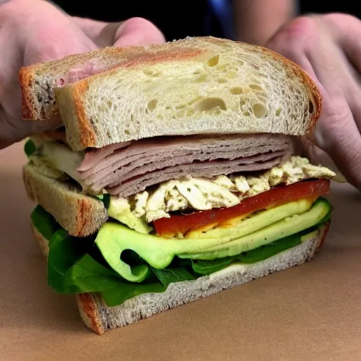 Image similar to photo of a sandwich that looks like boris johnson