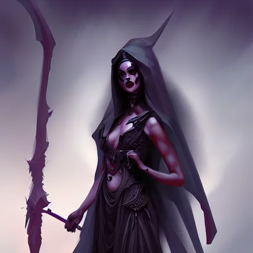 Image similar to Goddess of death, digital painting, artstation, concept art, smooth, sharp focus