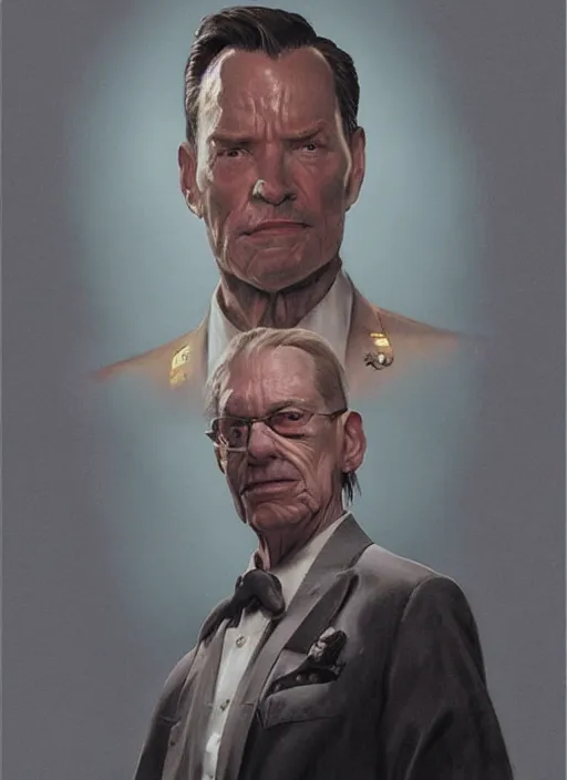 Image similar to portrait of Leland from Evil (2019), highly detailed, centered, solid color background, digital painting, artstation, concept art, smooth, sharp focus, illustration, Jason Edmiston, donato giancola, Joseph Christian Leyendecker, Les Edwards, Ed Repka, WLOP, Artgerm