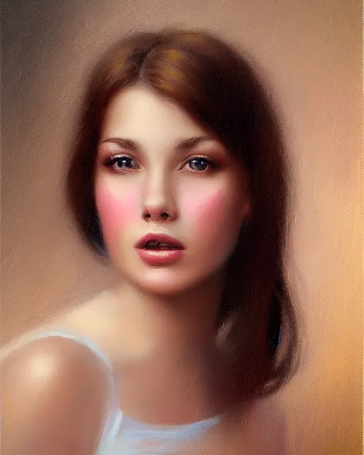 Prompt: A beautiful girl by Mark Arian, vintage, spring fine art with subtle redshift rendering