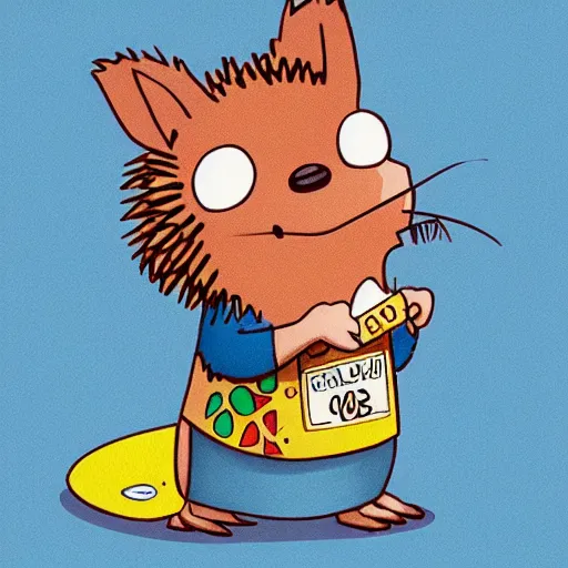 Image similar to a hedgehog character from a richard scarry book