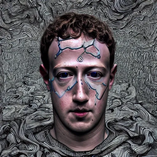 Image similar to mark zuckerberg scariest horror nightmare by junji ito, digital art, deepdream cosmic, 3 d high definition, trending on artstation, photorealistic, high resolution, 8 k, octane, hyper detailed, trending on deviantart insane details, intricate, elite, ornate, elegant trend, highly detailed and intricate, sharp focus, photography, unreal engine