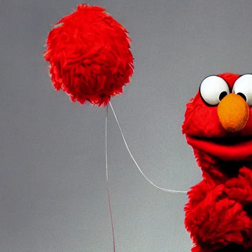 Prompt: elmo has a psychotic break