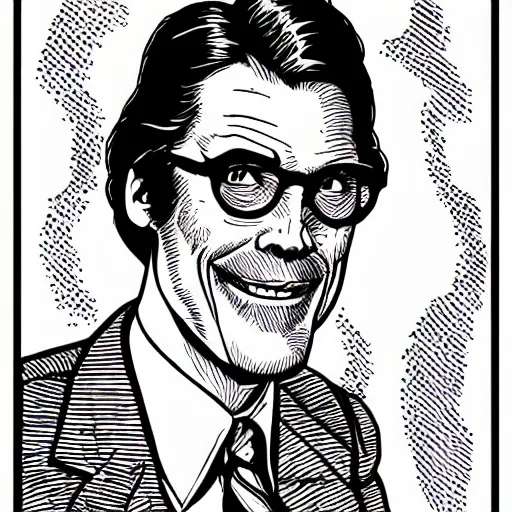 Image similar to Jim Carey illustration drawn by Robert Crumb