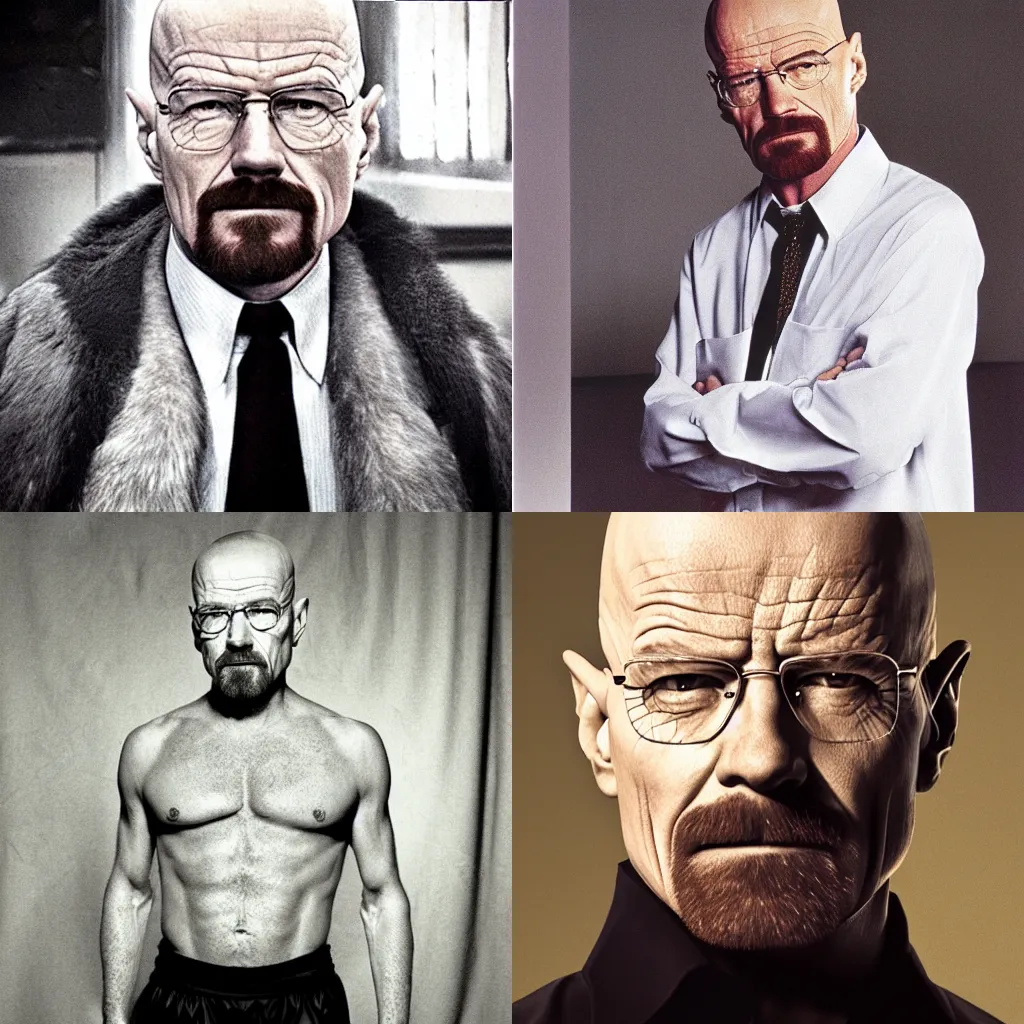Prompt: Walter white as a hot supermodel