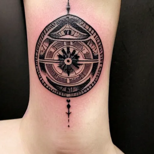 Prompt: the first tattoo designed by AI