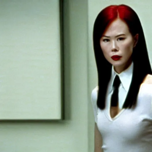 Prompt: chinese Nicole Kidman in American Psycho (1999)