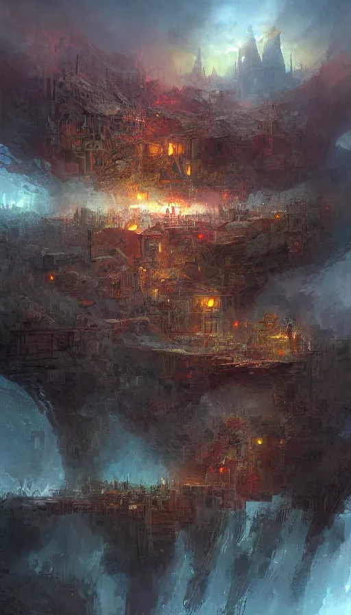 Image similar to the end of the world, by marc simonetti