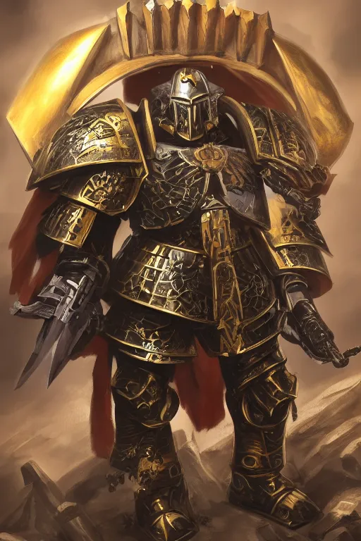 Image similar to armor portrait heros warhammer 4 0 k horus heresy fanart - the primarchs emperor by johannes helgeson animated with vfx concept artist & illustrator global illumination ray tracing hdr fanart arstation zbrush central hardmesh 8 k octane renderer comics stylized