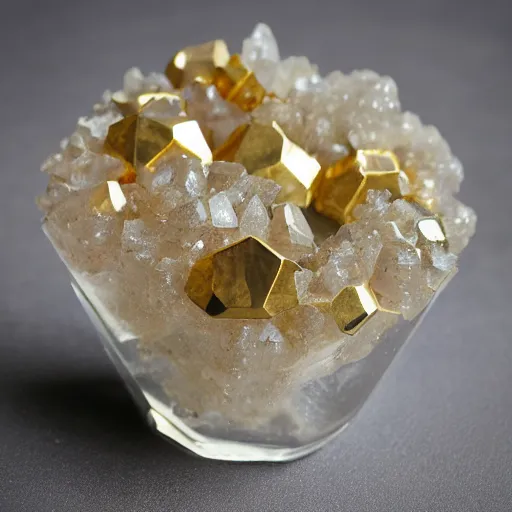 Image similar to gold quartz crystal cluster