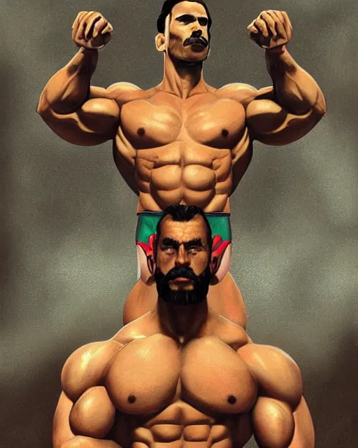 Image similar to gigachad luigi bodybuilder in tokyo by ilya kuvshinov, ernest khalimov body by krista sudmalis, super mario bros symmetrical face concept art, hyper realistic, intricate, elegent, highly detailed, digital painting, concept art, smooth, sharp, focus, illustration, art by artgerm and greg rutkowski and alphonse mucha, artstation