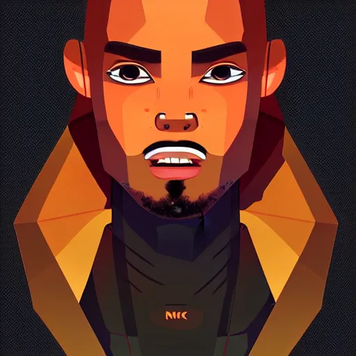 Image similar to 2 d character design, male rapper, vector art, digital art, portrait, 4 k, 8 k, sharp focus, smooth, illustration, concept art, music artist