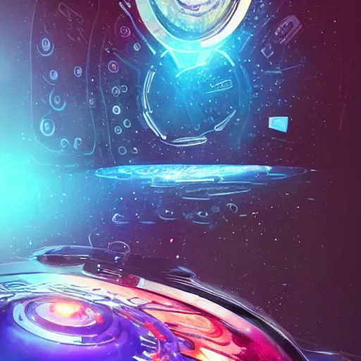 Image similar to phone that is a portal to another dimension, high detail, concept art, computer art