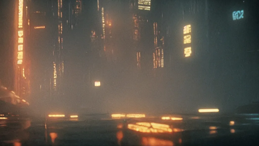 Image similar to a screenshot of blade runner