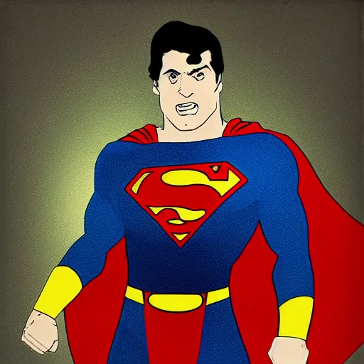 Image similar to Superman yelling