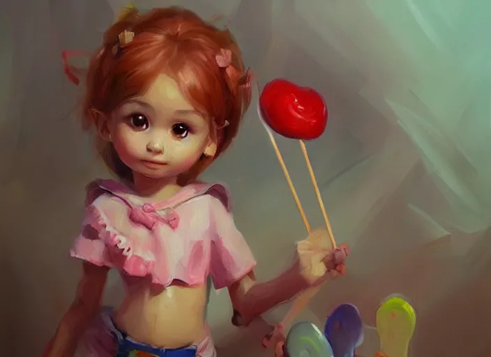 Prompt: concept art of cute candy characters, oil painting by jama jurabaev, extremely detailed, brush hard, artstation, for aaa game, high quality, brush stroke