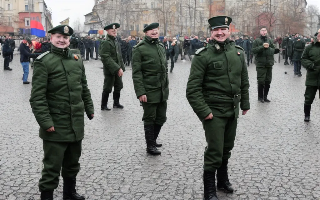 Image similar to happiness of a belarusian policeman