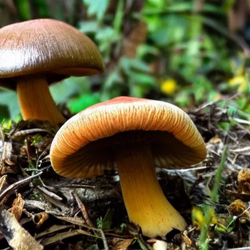 Image similar to real iphone photo of an insect eater mushroom