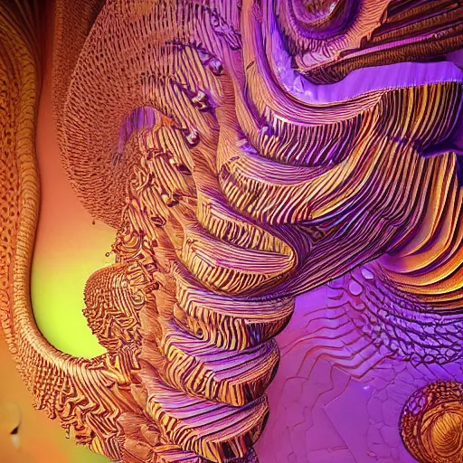 Image similar to intricately detailed hand carved 3D mandelbulb cybernetic motherboard made of brilliantly colored volumetric smoke, Henriette Grindat, Artstation, Pinterest, Wallpaper 4K