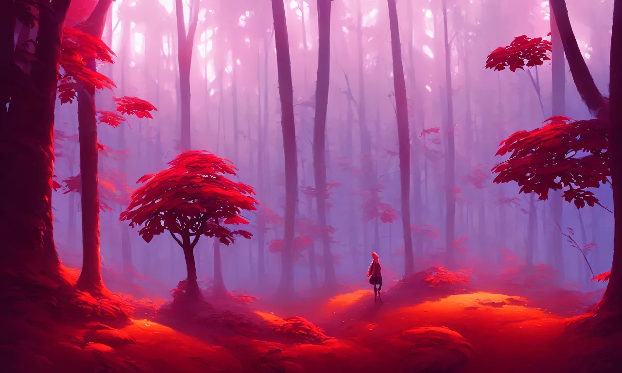 Image similar to Dark forest Strawberry bushes, behance hd by Jesper Ejsing, by RHADS, Makoto Shinkai and Lois van baarle, ilya kuvshinov, rossdraws global illumination