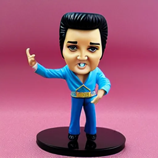 Prompt: elvis plastic figurine bobblehead toy