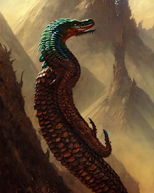 Image similar to fierce and deadly quetzalcoatl, fantasy character portrait, ultra realistic, concept art, intricate details, highly detailed by greg rutkowski, gaston bussiere, craig mullins, simon bisley