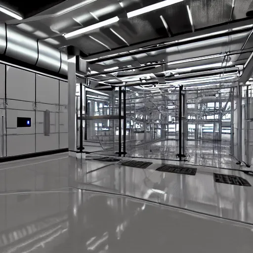 Image similar to photo of the test chamber inside black mesa research facility, photo realistic