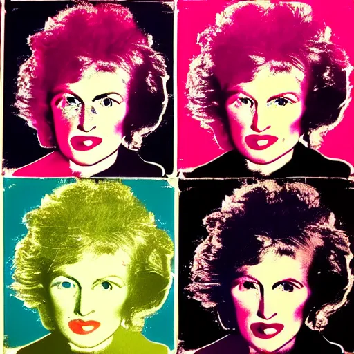 Image similar to person, woman, man, camera, t. v., five panels, andy warhol,